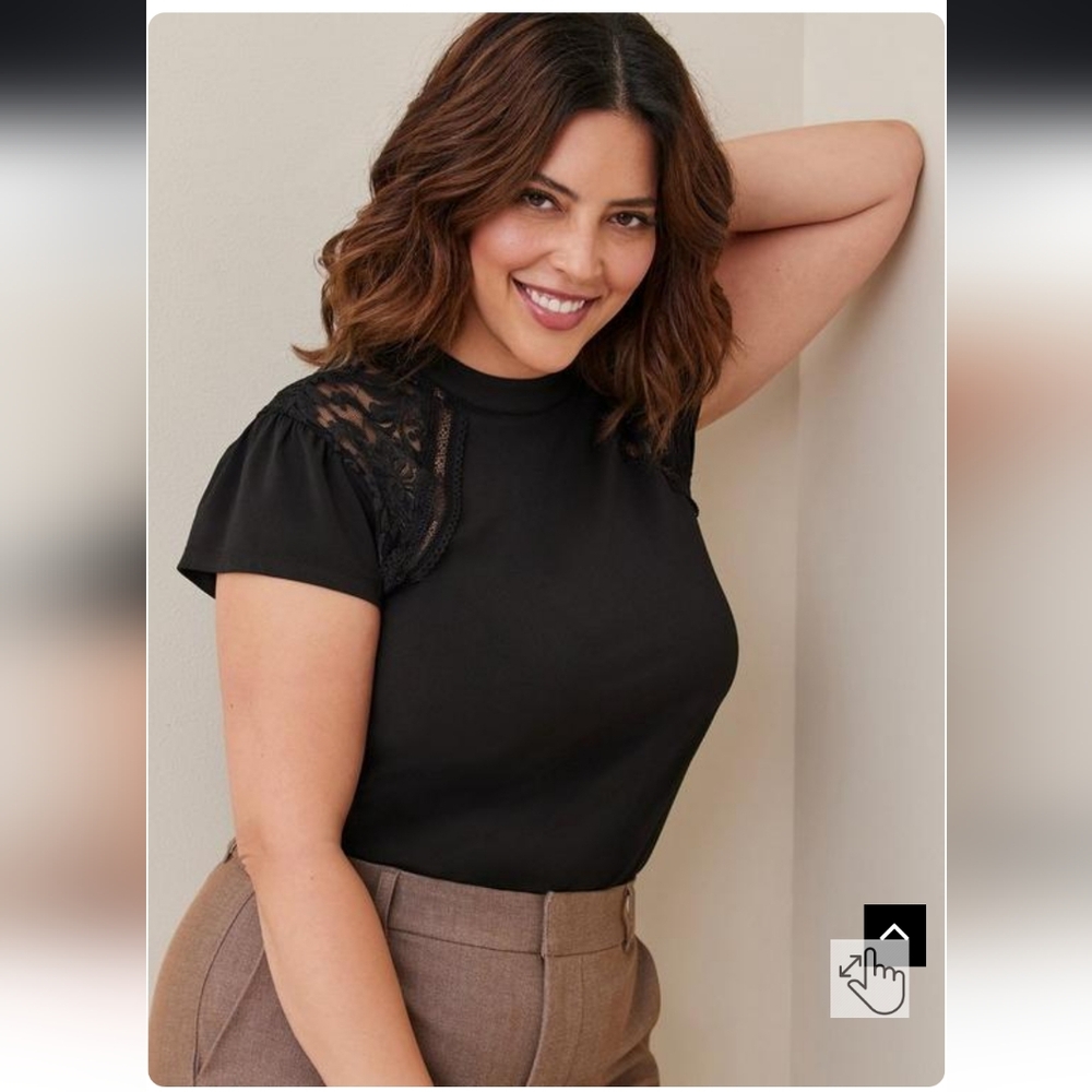 NWT Torrid lace inset top